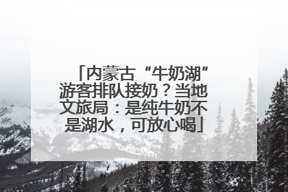 内蒙古“牛奶湖”游客排队接奶？当地文旅局：是纯牛奶不是湖水，可放心喝